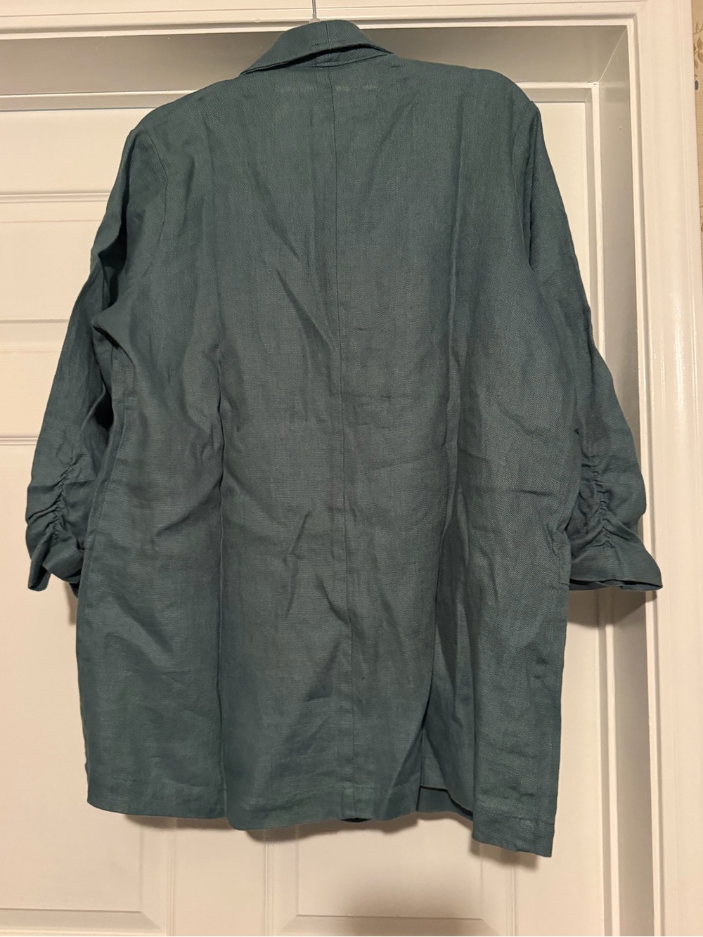 NWT Ruched Linen Jacket - Picture 7 of 8